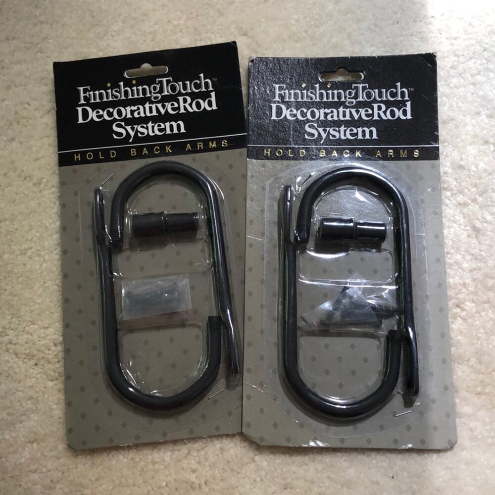 Finishing Touch hold back arms black metal NWT